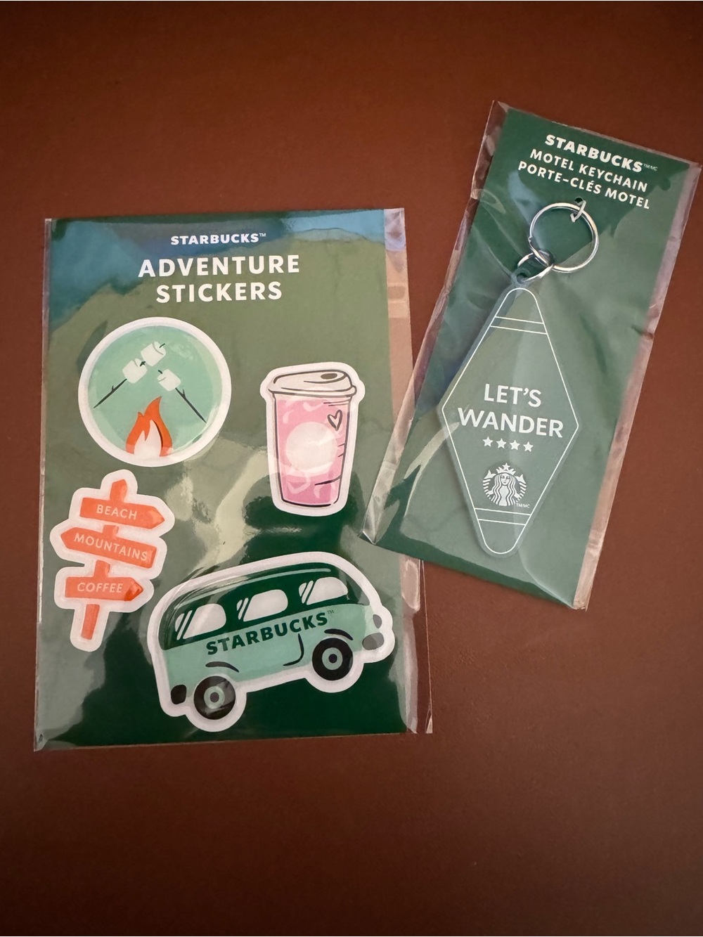 NEW Starbucks Roadtrip Adventure stickers and keychain bundle